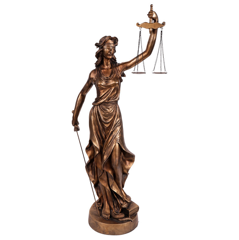 Lady of Justice Sculpture - Antique Bronze- Large