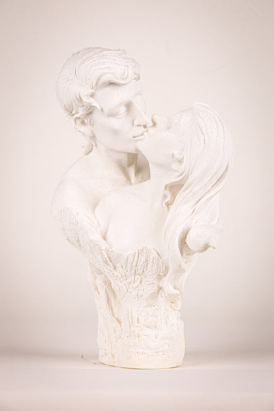 Luxury Couple Kissing Showpiece- Sandstone