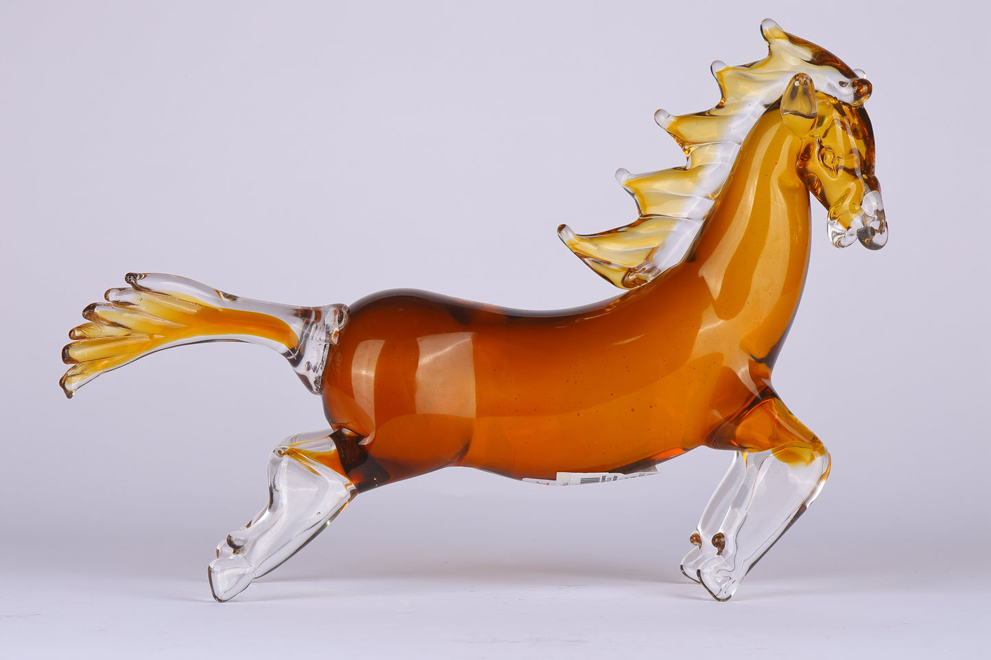 Stunning Crystal Sculpture Running Horse Statue Home Decor Accent - Orange