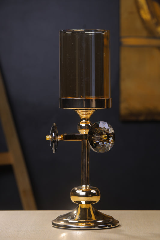 Sophisticated Gold Candle Holder for Center Table Arrangements