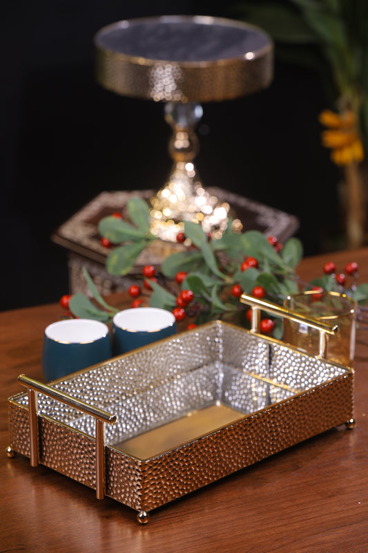 Luxury Gold Mirror Tray for Home Decor