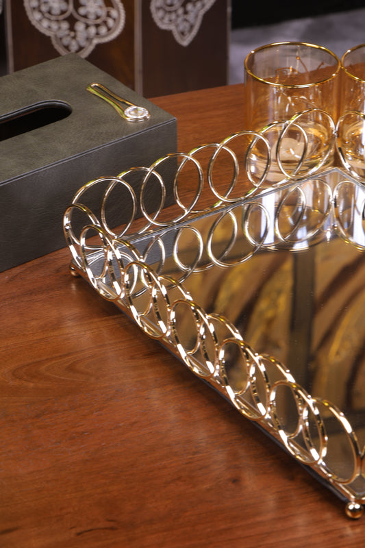 Glam Gold Mirror Candle Stand