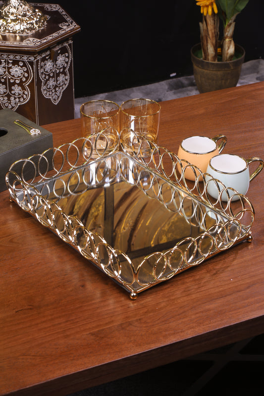 Glam Gold Mirror Candle Stand
