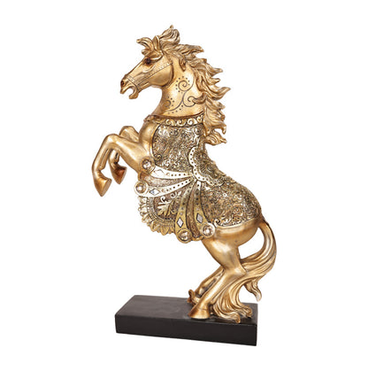 Golden Horse Table Decoration Showpiece