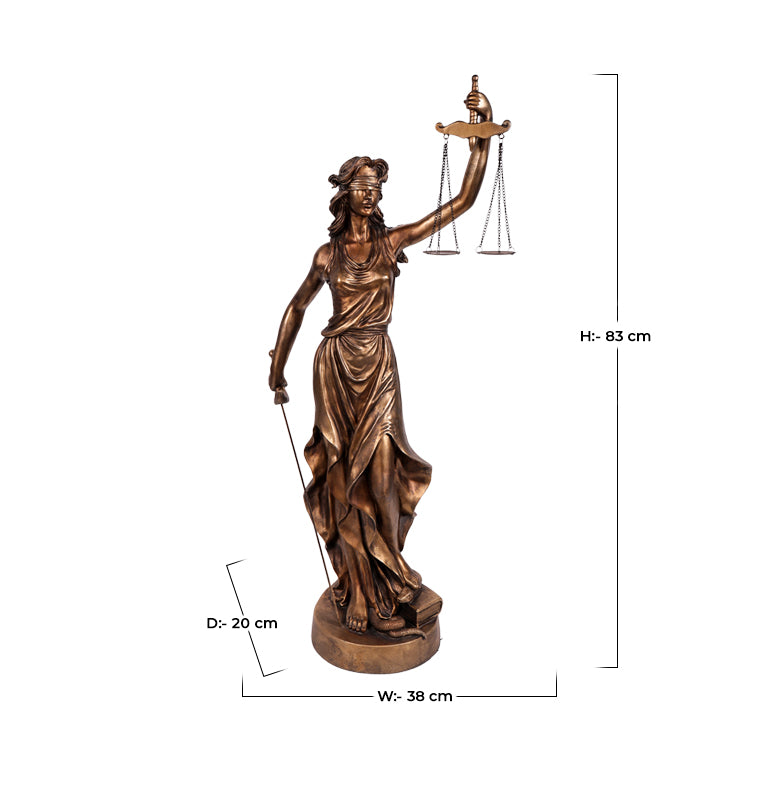 Lady of Justice Sculpture - Antique Bronze