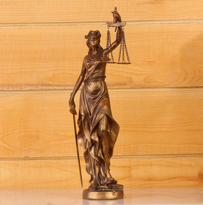 Lady of Justice Sculpture - Antique Bronze