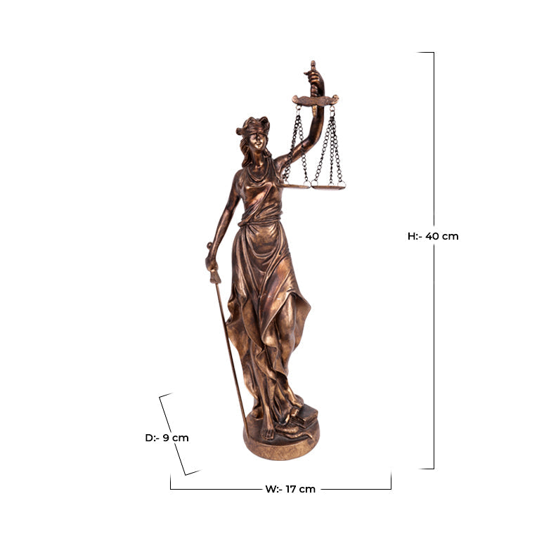 Lady of Justice Sculpture - Antique Bronze