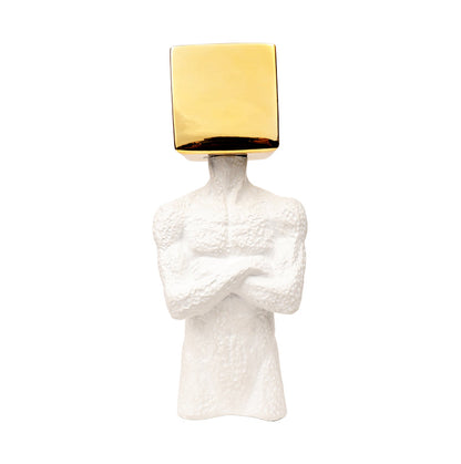 Contemplative Man Square Head