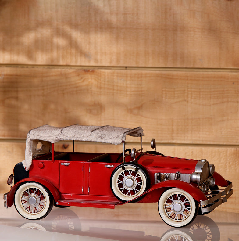 1933 Red Duesenberg SJ Metal Desk Top Car Model