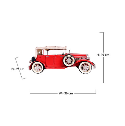 1933 Red Duesenberg SJ Metal Desk Top Car Model