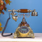 The Gilded Edge: Golden Square Telephone with Tactile Buttons