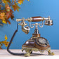 The Noble Spinner: Round Wooden Telephone with Rotator Dial