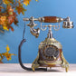 The Aviator Spinner: Long Body Telephone with Brass Wings and Rotator Dial