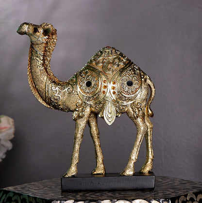 Rajasthani Desert Camel Showpiece Golden Finish