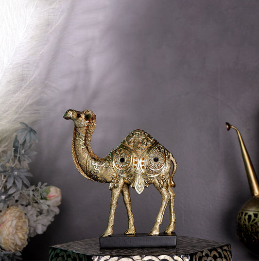 Rajasthani Desert Camel Showpiece Golden Finish