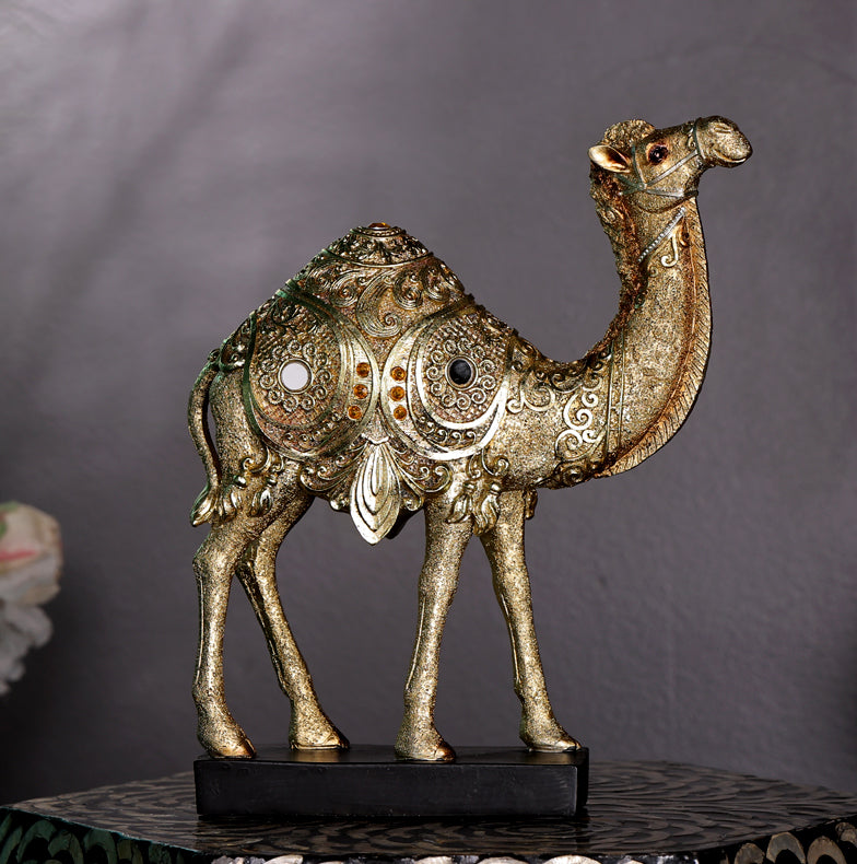 Rajasthani Desert Camel Showpiece Golden Finish