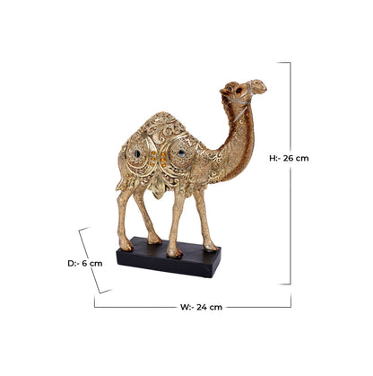 Rajasthani Desert Camel Showpiece Golden Finish