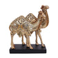 Rajasthani Desert Camel Showpiece Golden Finish, Pair