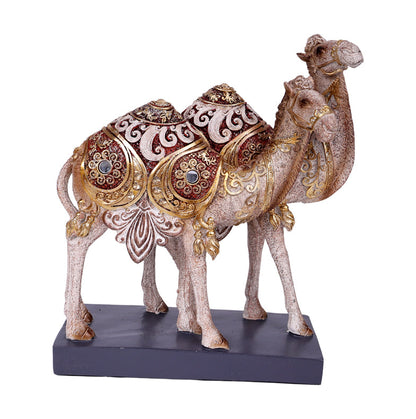 Rajasthani Desert Camel Showpiece Antique Finish, Pair