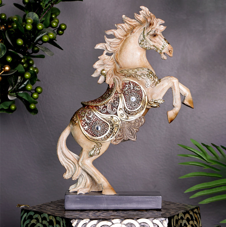 Jumping Horse Decorative Showpiece