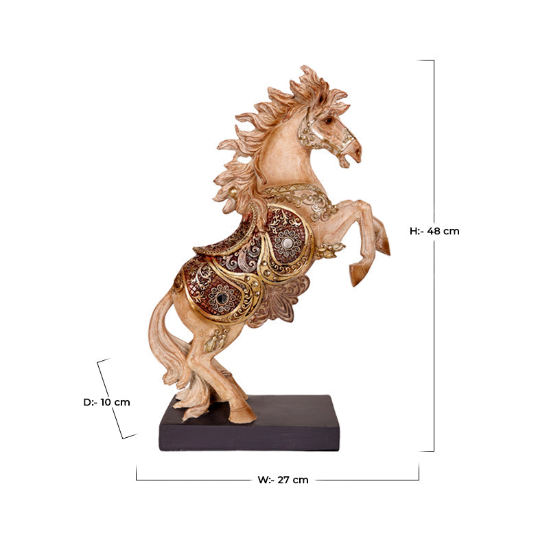 Jumping Horse Decorative Showpiece