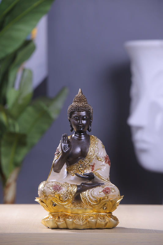 Lotus Buddha Figurine for Spiritual Spaces