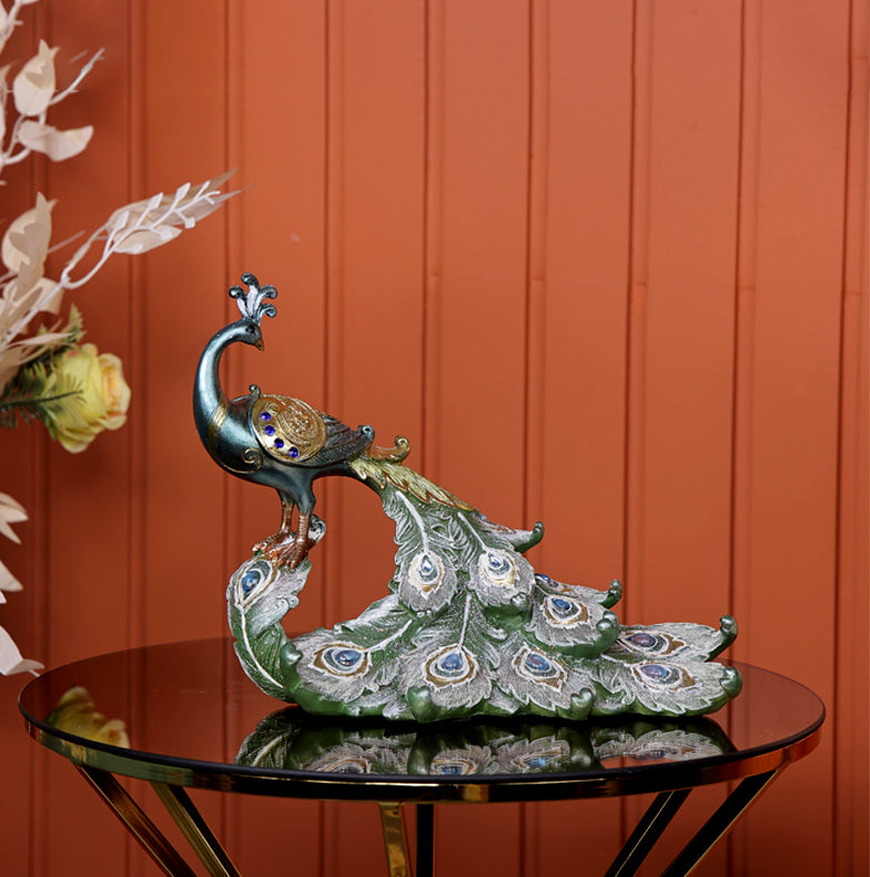 Majestic Peacock Decorative Showpiece