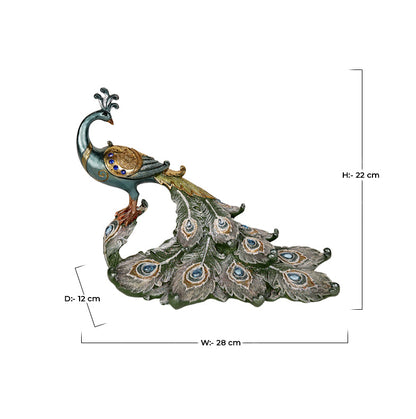 Majestic Peacock Decorative Showpiece