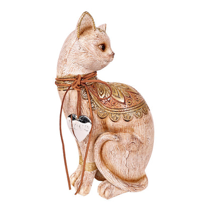 Artistic Cat Figure Decor Showpiece