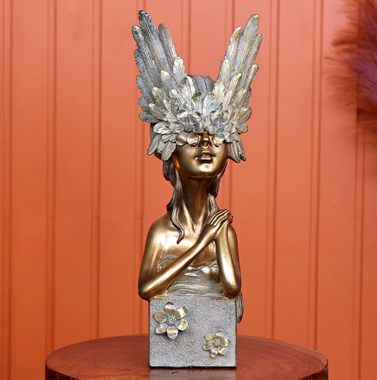 Winged Crown Head Lady Unique Statement Piece