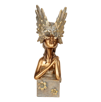 Winged Crown Head Lady Unique Statement Piece