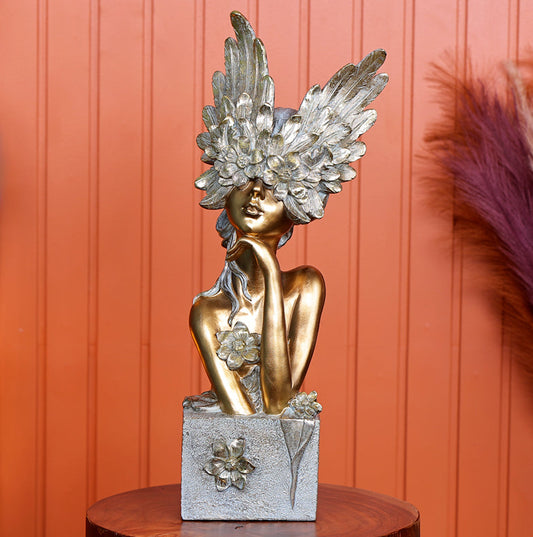 Winged Crown Head Lady Iconic Statement Piece