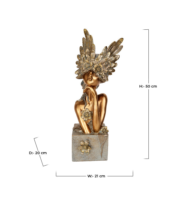 Winged Crown Head Lady Iconic Statement Piece