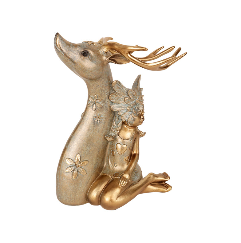 Charming Deer and Falcon Lady Statement Piece