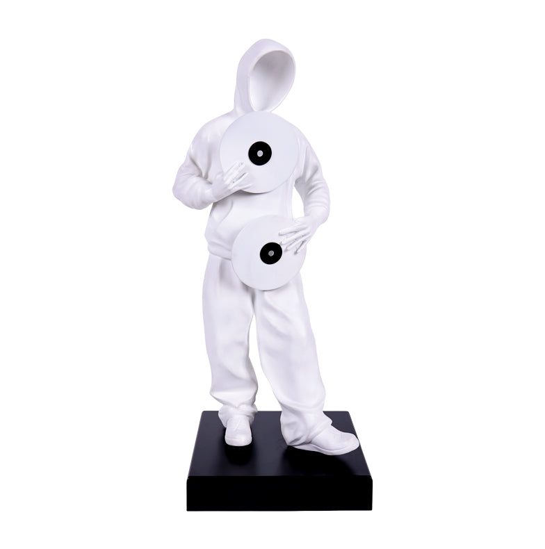 Elegant Rapper Figurine, Vinyl Records