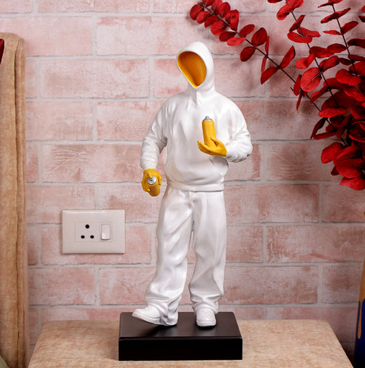 Elegant Rapper Figurine, Spray Cans