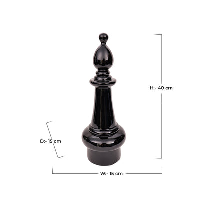 Chess Artpiece - Black Bishop, Medium