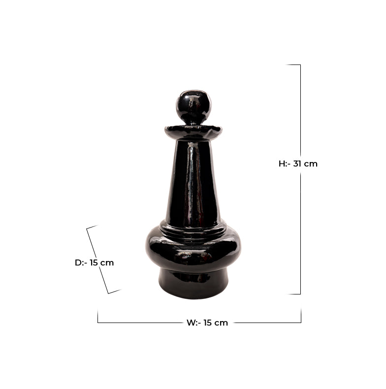 Chess Artpiece - Black Pawn, Medium