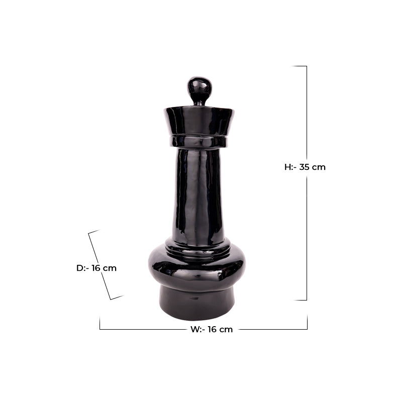 Chess Artpiece - Black Rook, Medium