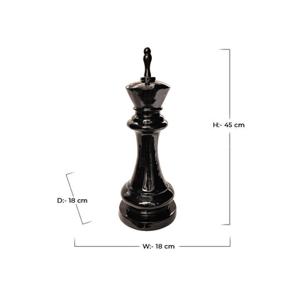 Chess Artpiece - Black Queen, Large