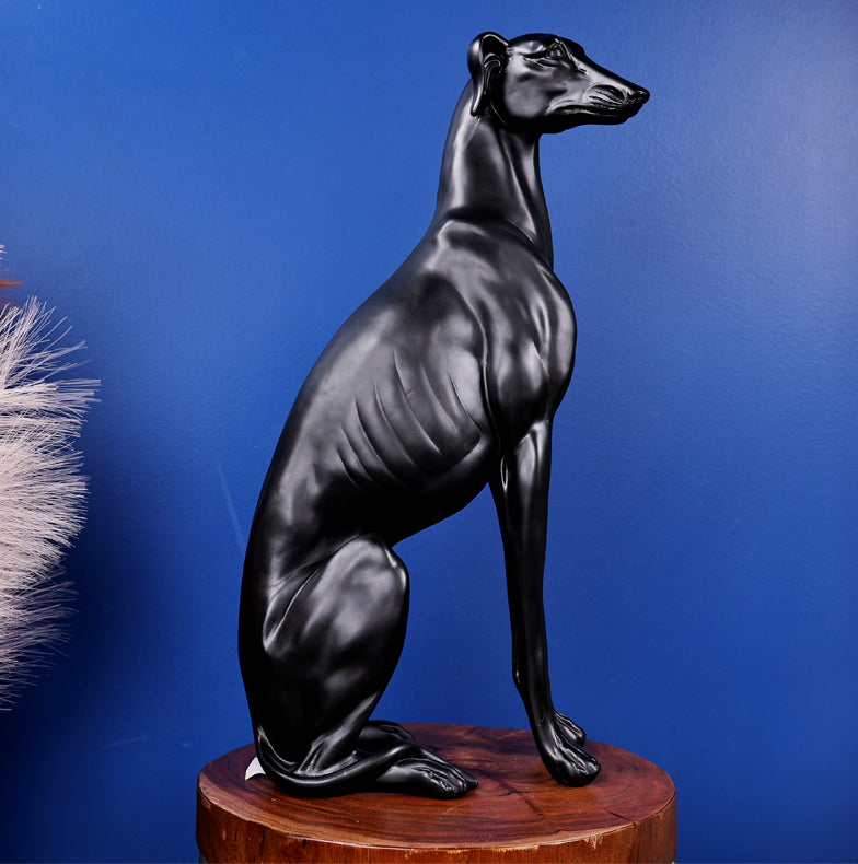 Grey Hound Dog Statue