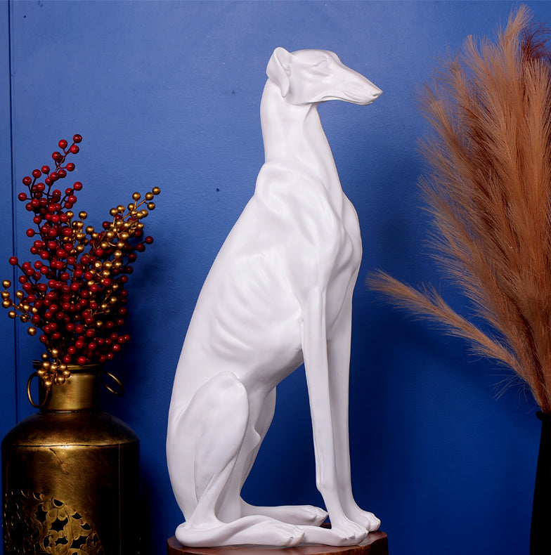 Grey Hound Dog Statue