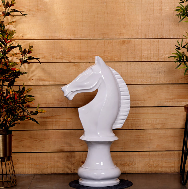 Chess Artpiece - White Knight, Life Sized