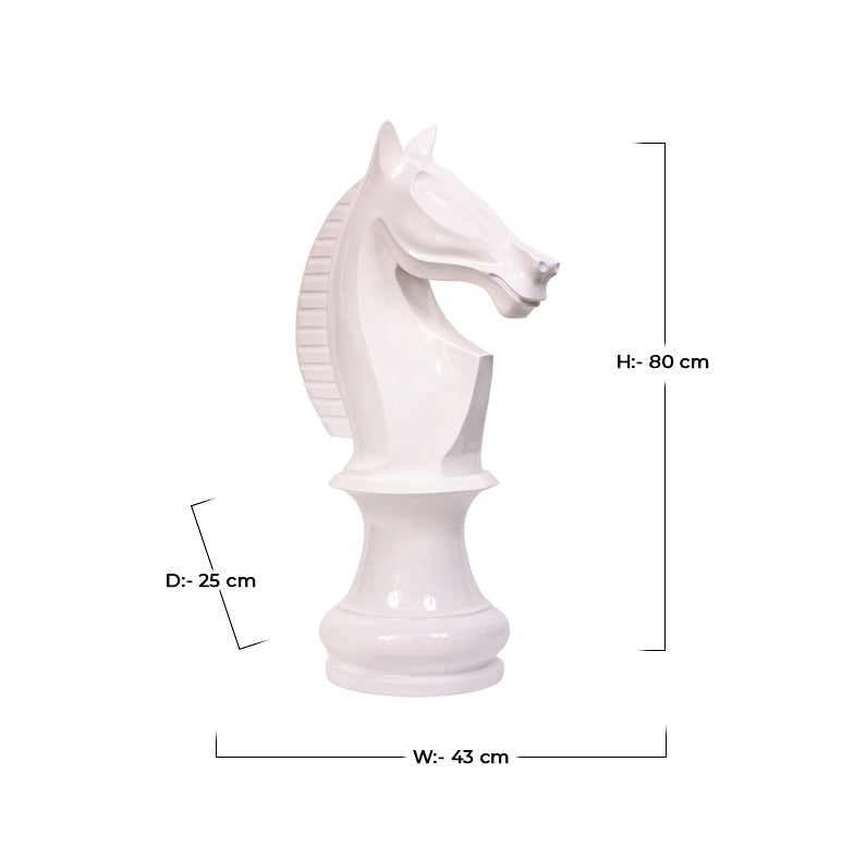 Chess Artpiece - White Knight, Life Sized