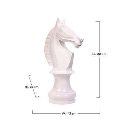 Chess Artpiece - White Knight, Life Sized