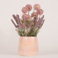Artificial Chrysanthemum and Marigold Bunch- Peach Ceramic vase