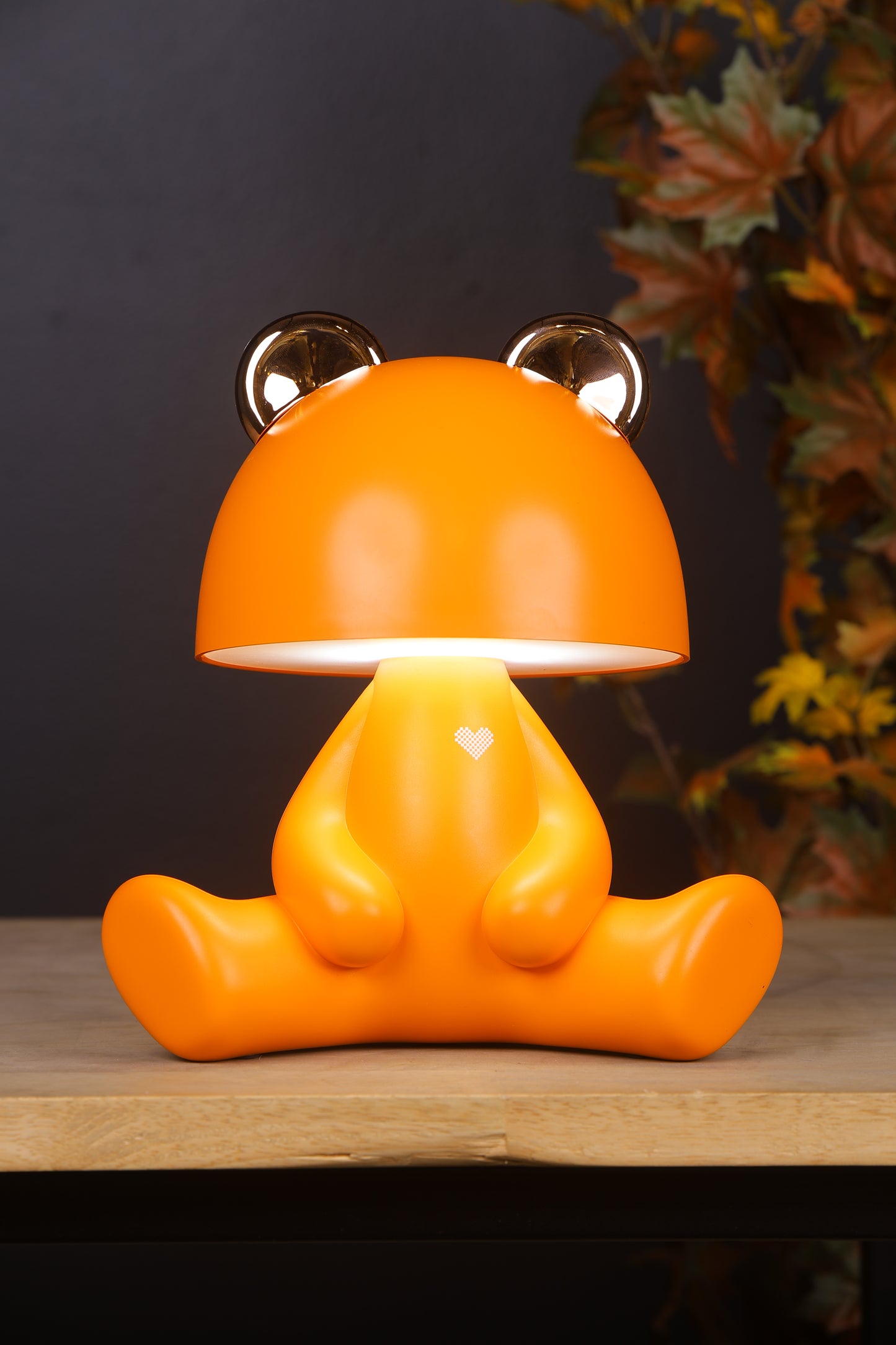 Cute Bunny Lamp with Bluetooth Speaker- orange