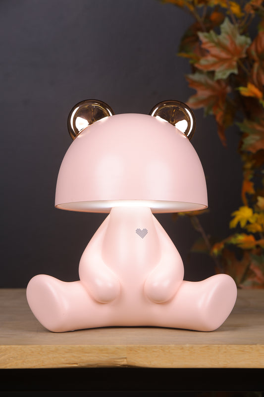 Cute Bunny Lamp with Bluetooth Speaker- Pink