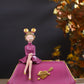 Sitting Doll Tissue Box for Girls- Pink