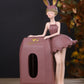 Standing Doll Tissue Box for Girls- Pink